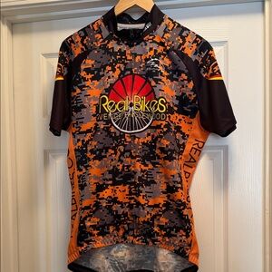 Men's Orange Cycling Jersey